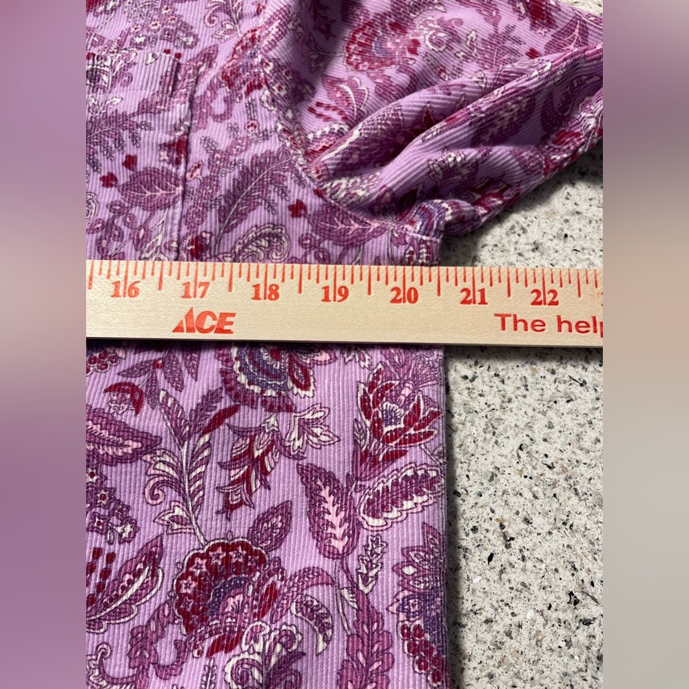Basic Editions Women’s Paisley button up Flannel -Sz M - Picture 10 of 11